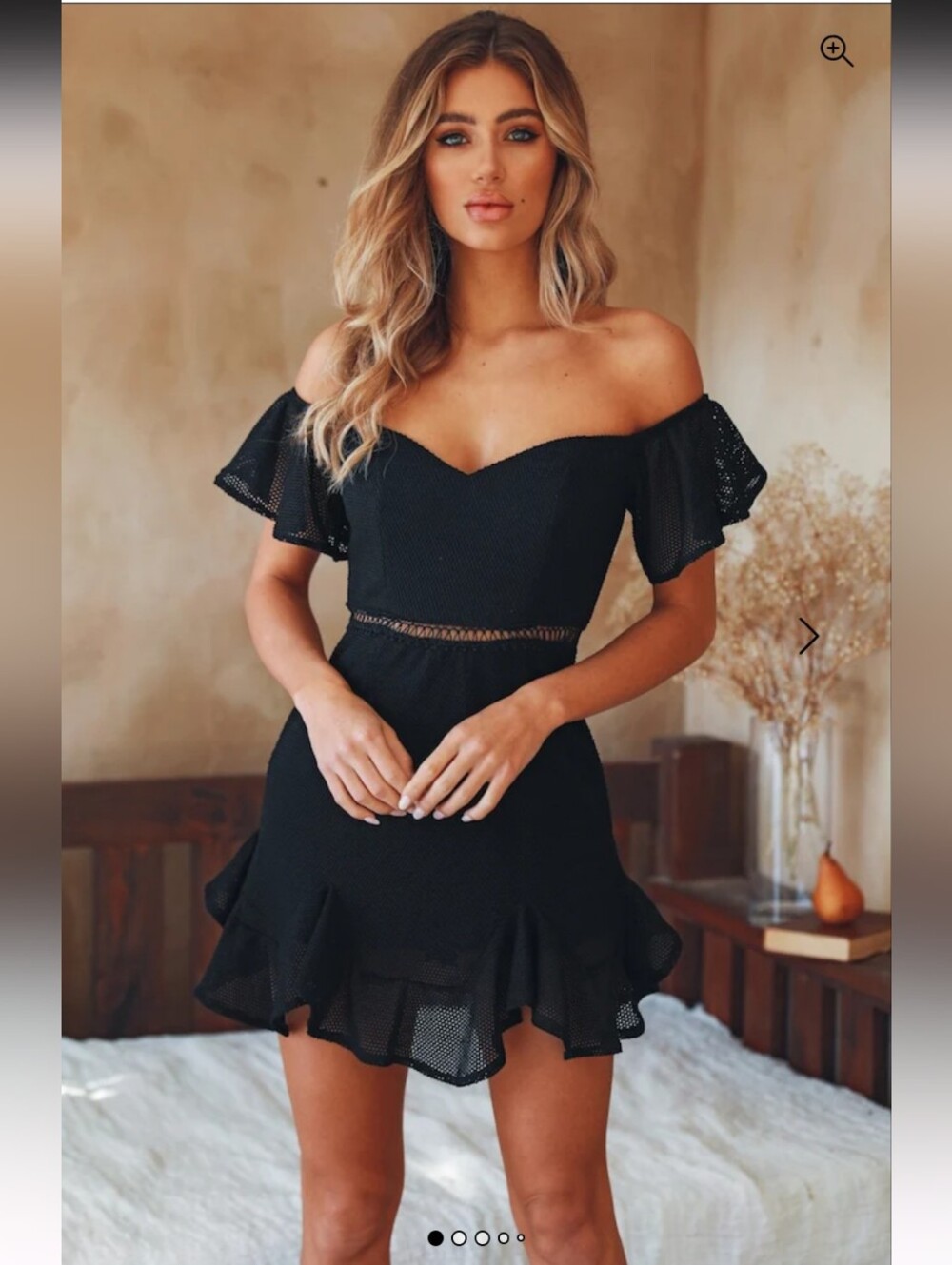 Hello Molly "In Other News" Black Mini Dress